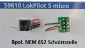 ESU 59810 LokPilot 5 micro DCC/MM/SX, 8-tűs, NEM652 (TT, N)