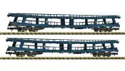 FLEISCHMANN 6260066 2er Set Autotransportwagen DDm blau DB FLEISCHMANN 6260066 2er Set Autotransportwagen DDm blau DB