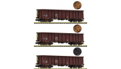 FLEISCHMANN 6660074 3-tlg. Set: Offene Güterwagen, ÖBB