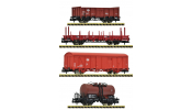 FLEISCHMANN 6660096 Teherkocsi (4 db), MÁV, IV