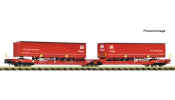 FLEISCHMANN 6660103 Doppeltaschenwagen T3000e DB-AG+DB Cargo