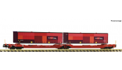 FLEISCHMANN 6660133 Doppeltaschenwagen T3000e RCA + RCA Pritschen