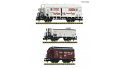 FLEISCHMANN 6660148 3er Set gedeckte Güterwagen DRB