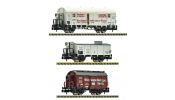 FLEISCHMANN 6660148 3er Set gedeckte Güterwagen DRB