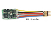 FLEISCHMANN 685504 6-tűs dekóder, 35 mm kábel, RailCom (800 mA motor + 500 mA funkciók) (Zimo MX622)