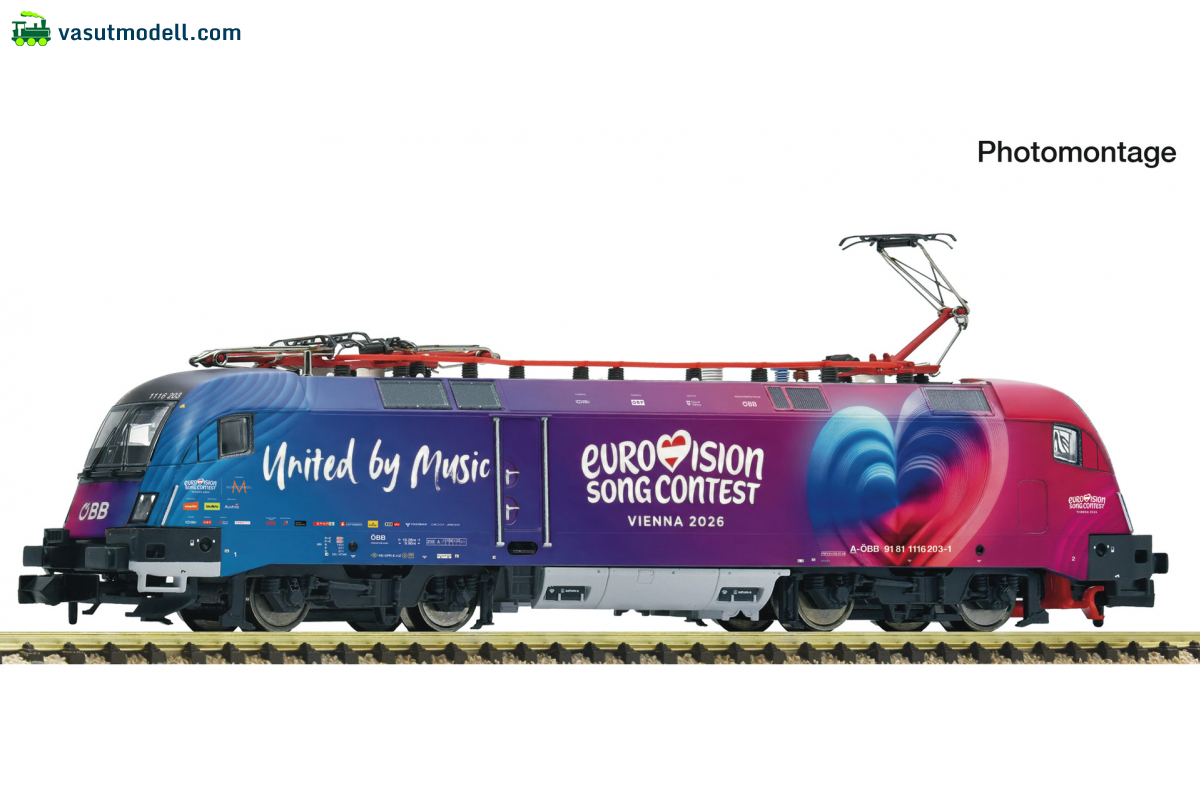 FLEISCHMANN 7560095 Villanymozdony, 1116 203-1, ESC Songcontest 2026, ÖBB, VI FLEISCHMANN 7560095 Villanymozdony, 1116 203-1, ESC Songcontest 2026, ÖBB, VI
