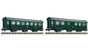 FLEISCHMANN 809707 Személykocsi készlet (2 részes), Umbauwagen, 2. osztály + 2. osztály poggyásztérrel, DB, III FLEISCHMANN 809707 Személykocsi készlet (2 részes), Umbauwagen, 2. osztály + 2. osztály poggyásztérrel, DB, III