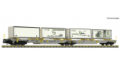 FLEISCHMANN 825014 Doppeltragwagen AAE+Railcare