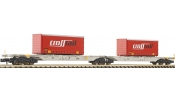 FLEISCHMANN 825310 Konténerszállító iker-teherkocsi, AAE, CROSS-RAIL FLEISCHMANN 825310 Konténerszállító iker-teherkocsi, AAE, CROSS-RAIL
