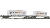FLEISCHMANN 825501 Konténerszállító négytengelyes teherkocsi készlet (2 db), SBB