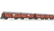 FLEISCHMANN 830682 Fedett iker-teherkocsi készlet (2 részes), DRG, DCC FLEISCHMANN 830682 Fedett iker-teherkocsi készlet (2 részes), DRG, DCC