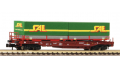FLEISCHMANN 845370 Einheitstaschenwaggon mit 2 Wechselpritschen SAE, FS FLEISCHMANN 845370 Einheitstaschenwaggon mit 2 Wechselpritschen SAE, FS