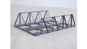 HACK 10132 V18-2-64-g Fém rácsos híd, 18 cm, 2 vágányos, Gleisabst 64 mm (zöld)
