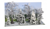 HEKI 2101 Winterwald, 10 Bäume und Tannen 7-14 cm