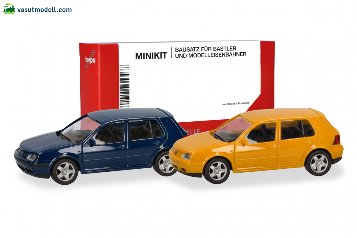 HERPA 013956-002 MiKi VW Golf IV 4-tü.blau gelb HERPA 013956-002 MiKi VW Golf IV 4-tü.blau gelb