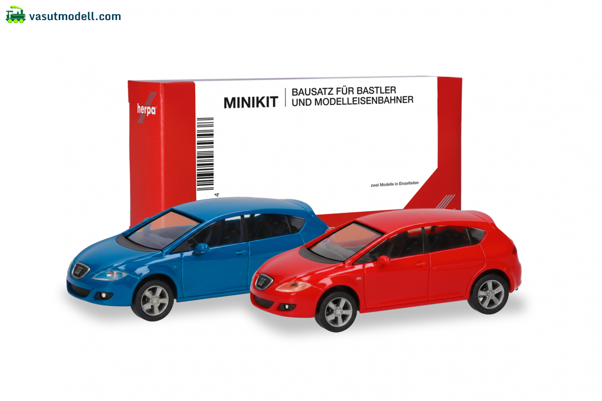 HERPA 013970-003 MiKi Seat Leon rot/blau 2 St. HERPA 013970-003 MiKi Seat Leon rot/blau 2 St.
