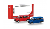 HERPA 014236 MiKi MB Vito Bus 2003 rot/blau