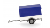 HERPA 051576-006 PKW-Anhänger, blau-weiß HERPA 051576-006 PKW-Anhänger, blau-weiß