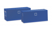 HERPA 053600-003 2 Baucontainer, blau