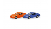 HERPA 066945 N/2er Set Porsche 911orange/bl HERPA 066945 N/2er Set Porsche 911orange/bl
