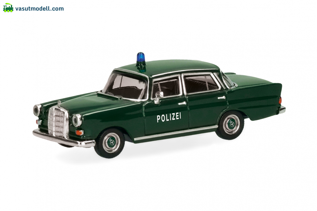 HERPA 099905 MB Heckflosse Polizei grün HERPA 099905 MB Heckflosse Polizei grün
