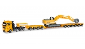 HERPA 307277 MAN TGX XXL 640 Tieflade-Sattelzug mit Liebherr 954 mit Sortiergreifer Max Bögl HERPA 307277 MAN TGX XXL 640 Tieflade-Sattelzug mit Liebherr 954 mit Sortiergreifer Max Bögl