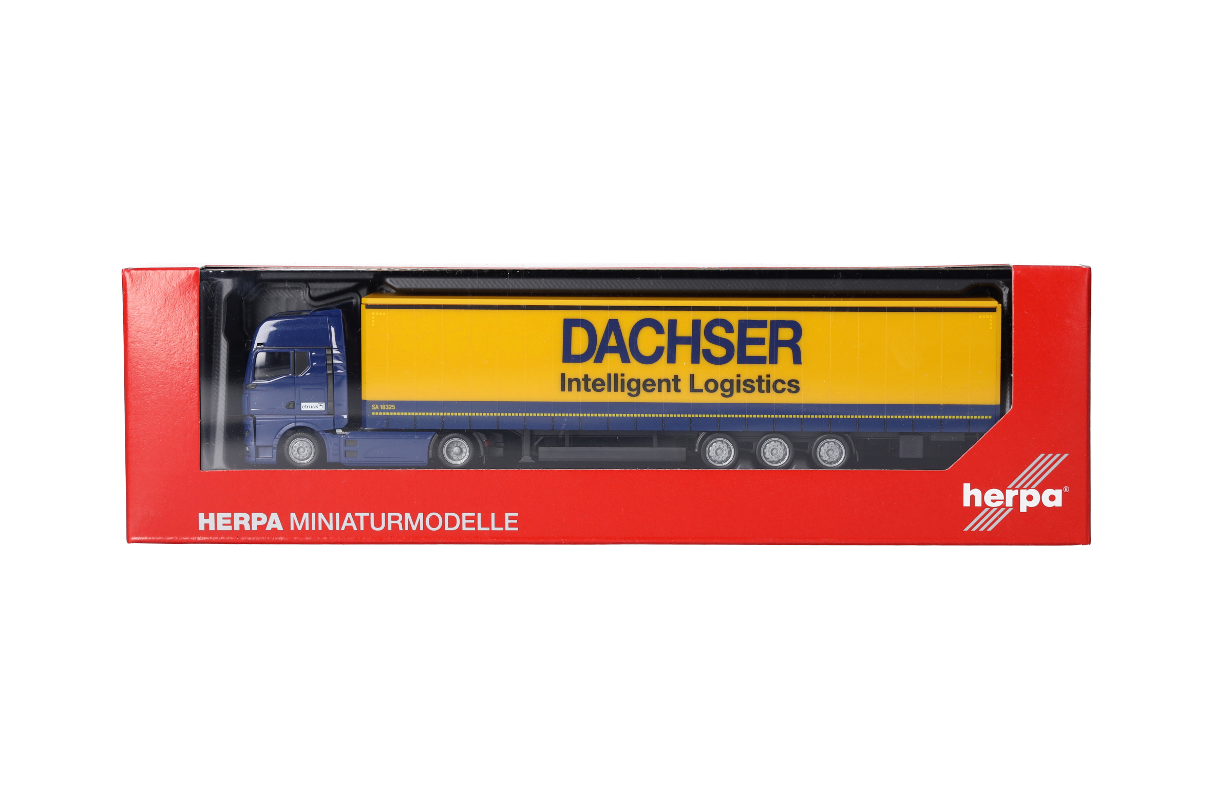 Camion Herpa 1/87 MAN ETGX GX 15 M Lowline - Livrée Dachser - Neuf - 318143