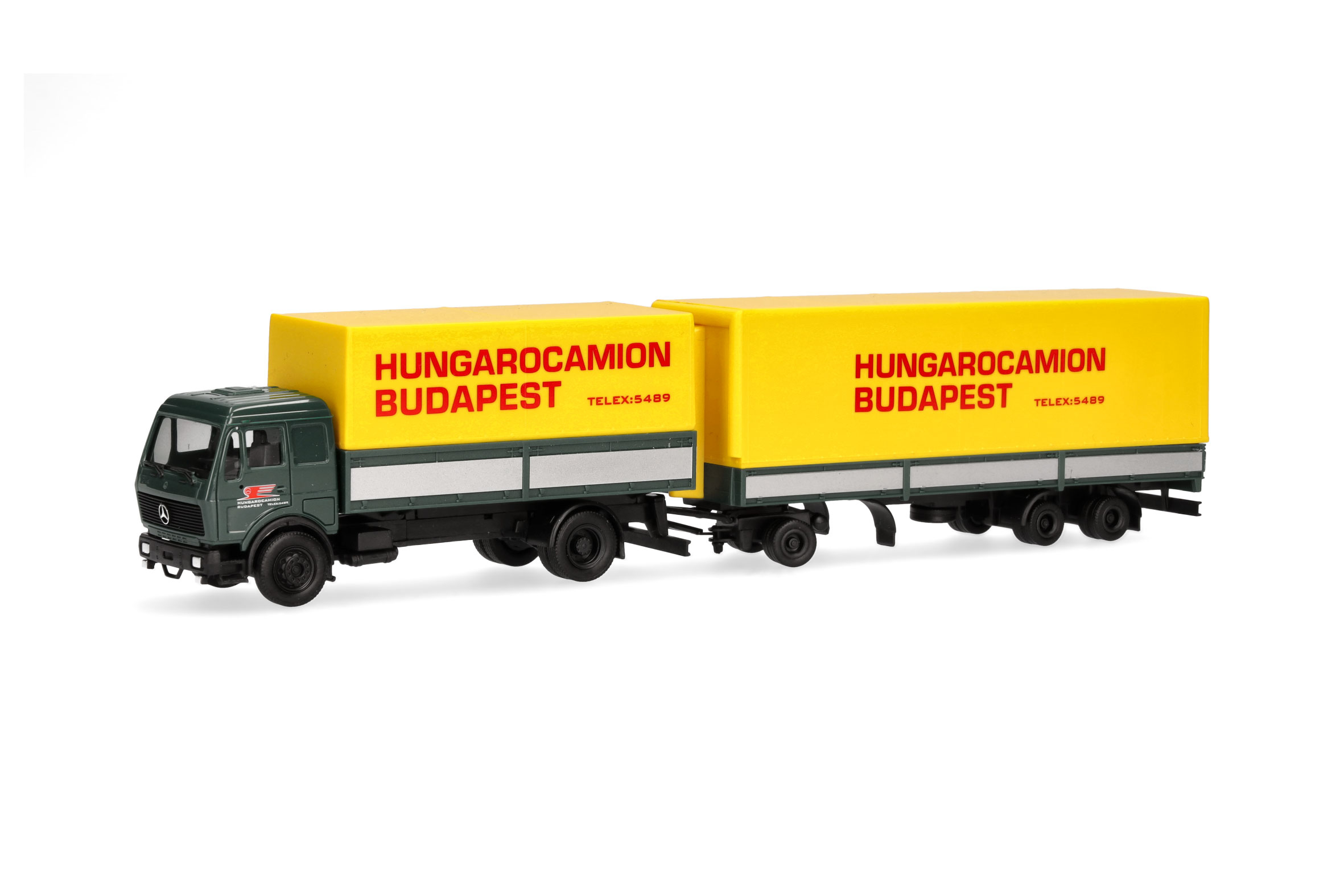 HERPA,RABA 4x2 avec remorque 3 essieux HUNGAROCAMION, 1/87, HER317375