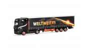 HERPA 320023  Mercedes-Benz Actros L 18 Gigaspace Gardinenplanen-Sattelzug   Ferntrans Haas/weltweit   