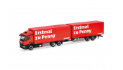 HERPA 320269  Mercedes-Benz Classicspace Kühlkoffer-Hängerzug   Penny   