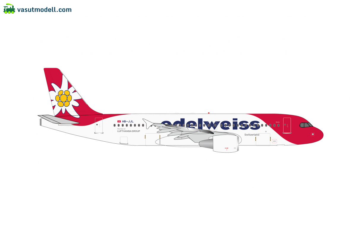 HERPA 539470 A320 Edelweiss Air HERPA 539470 A320 Edelweiss Air