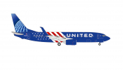 HERPA 539913 B737-800 United America 250 HERPA 539913 B737-800 United America 250