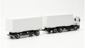 HERPA 746830 Scania R `13 HL Wechselkoffer-Hängerzug Bundeswehr Fahrschule
