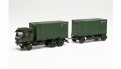 HERPA 746847 Iveco Trakker Container-Hängerzug mit Stromaggregat Bundeswehr