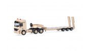 HERPA 747271 Mercedes-Benz Actros L (96) MP1 Tieflade-Sattelzug Belgische Armee, sandbeige (Belgien)