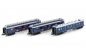 HOBBYTRAIN 22106 3er Set Personenwagen CIWL, Ep.11, Set 1, blau