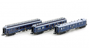 HOBBYTRAIN 22107 3er Set Personenwagen CIWL, Ep.11, Set 2, blau