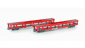 HOBBYTRAIN MF33309 Autószállító (2 db), vörös, DDM 916, DB Autozug, VI