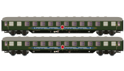 HOBBYTRAIN 22215 2er Set Liegewagen Bcm 53 DB/Apfelpfeil, Ep.IV, grün