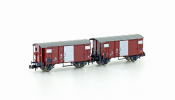 HOBBYTRAIN 24201 2tlg. Set ged. Güterwagen K2 SBB braun Ep.III