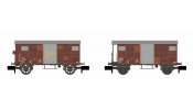 HOBBYTRAIN 24202 2tlg. Set ged. Güterwagen K2 SBB braun Ep.IV