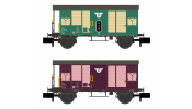 HOBBYTRAIN 24207 2er Set gedeckte Güterwagen K2 RM, EP.V