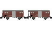 HOBBYTRAIN 24250 2tlg. Set ged. Güterwagen K3 SBB braun Ep.III