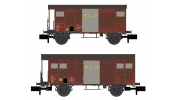 HOBBYTRAIN 24254 2er Set gedeckte Güterwagen K2 + K3 BLS, EP.IV