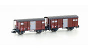 HOBBYTRAIN 24254 2er Set gedeckte Güterwagen K2 + K3 BLS, EP.IV