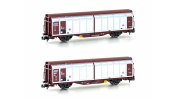 HOBBYTRAIN 24653 2er Set Schiebewandwagen Hbbillns DR, Ep.IV-V