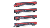 HOBBYTRAIN 25228 4er Set Personenwagen ÖBB Railjet, Ep.VI, Set 1