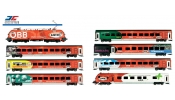 JäGERNDORFER 70900 Railjet (Taurus + 6 kocsi + vezérlőkocsi), ÖFB, High End, ÖBB, VI JäGERNDORFER 70900 Railjet (Taurus + 6 kocsi + vezérlőkocsi), ÖFB, High End, ÖBB, VI