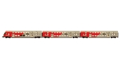 JäGERNDORFER 76602 Emeletes személykocsi (3 db), Wiesel design, ÖBB, VI JäGERNDORFER 76602 Emeletes személykocsi (3 db), Wiesel design, ÖBB, VI