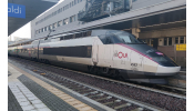 Jouef 2382S SNCF, 4-unit base pack of TGV Réseau tri-current, InOui Milan–Turin–Lyon–Paris, DCC-hangos
